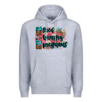 Heather Grey super tired super hungry super pregnant Premium Hoodie - Zillion Design Studio