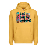 Mustard super tired super hungry super pregnant Premium Hoodie - Zillion Design Studio