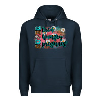 Navy super tired super hungry super pregnant Premium Hoodie - Zillion Design Studio