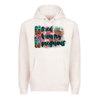 Pale Pink super tired super hungry super pregnant Premium Hoodie - Zillion Design Studio