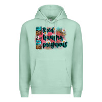 Seafoam super tired super hungry super pregnant Premium Hoodie - Zillion Design Studio