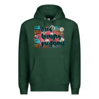 Sports Green super tired super hungry super pregnant Premium Hoodie - Zillion Design Studio