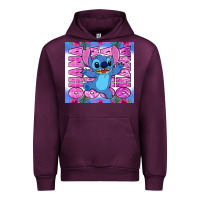 Mauve Wine stitch ohana Urban Hoodie - Zillion Design Studio