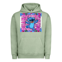 Pigment Oil Green stitch ohana Urban Hoodie - Zillion Design Studio