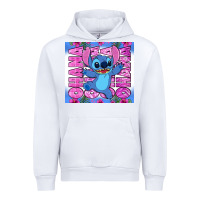White stitch ohana Urban Hoodie - Zillion Design Studio