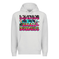 Dove Grey minding my own small business Premium Hoodie - Zillion Design Studio
