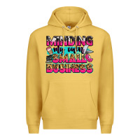 Antique Gold minding my own small business Premium Hoodie - Zillion Design Studio