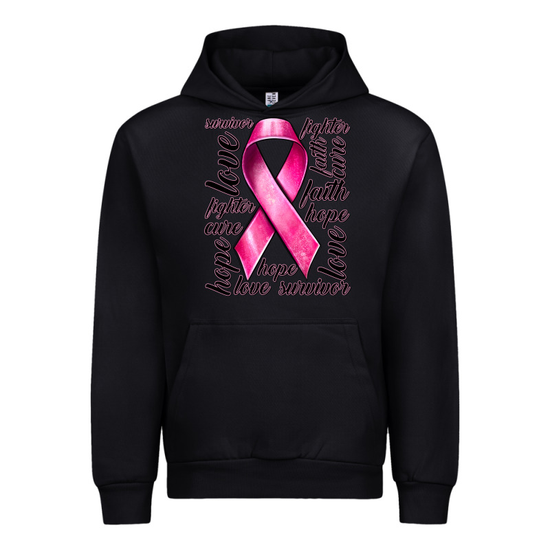 Breast Cancer Ribbon Hope Love Faith Urban Hoodie by texasbilliewilder | Teevron