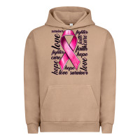 Pigment Burro Breast Cancer Ribbon Hope Love Faith Urban Hoodie - texasbilliewilder