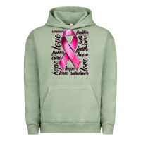 Pigment Oil Green Breast Cancer Ribbon Hope Love Faith Urban Hoodie - texasbilliewilder