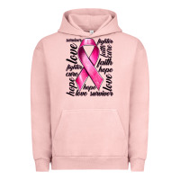 Pigment Salmon Breast Cancer Ribbon Hope Love Faith Urban Hoodie - texasbilliewilder