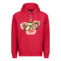 Cardinal pig christmas Premium Hoodie - RanaPortraitStore