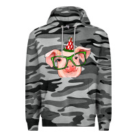 Slate Camo pig christmas Premium Hoodie - RanaPortraitStore
