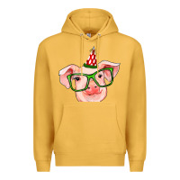 Mustard pig christmas Premium Hoodie - RanaPortraitStore