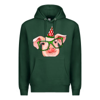 Sports Green pig christmas Premium Hoodie - RanaPortraitStore