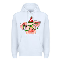 White pig christmas Premium Hoodie - RanaPortraitStore