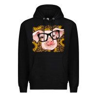 Black sunflowers pig Premium Hoodie - RanaPortraitStore