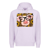 Lilac sunflowers pig Premium Hoodie - RanaPortraitStore