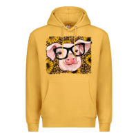 Mustard sunflowers pig Premium Hoodie - RanaPortraitStore