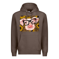 Coffee sunflowers pig Premium Hoodie - RanaPortraitStore