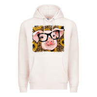 Pale Pink sunflowers pig Premium Hoodie - RanaPortraitStore