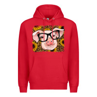 Red sunflowers pig Premium Hoodie - RanaPortraitStore