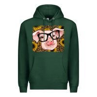 Sports Green sunflowers pig Premium Hoodie - RanaPortraitStore