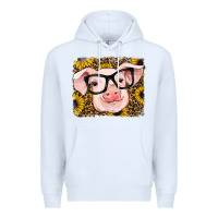White sunflowers pig Premium Hoodie - RanaPortraitStore