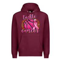 Burgundy tackle cancer basketball Premium Hoodie - texasbilliewilder
