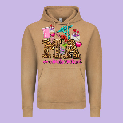 Valentines Day M A Medical Assistant Vintage Hoodie Designed By Adodesignshop