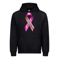 Black Breast Cancer Ribbon Baseball Urban Hoodie - texasbilliewilder