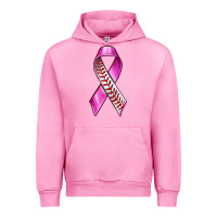 Fuchsia Pink Breast Cancer Ribbon Baseball Urban Hoodie - texasbilliewilder