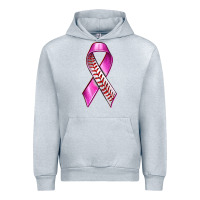 Heather Grey Breast Cancer Ribbon Baseball Urban Hoodie - texasbilliewilder