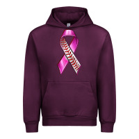 Mauve Wine Breast Cancer Ribbon Baseball Urban Hoodie - texasbilliewilder