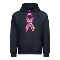 Navy Breast Cancer Ribbon Baseball Urban Hoodie - texasbilliewilder