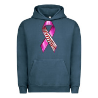 Pigment Midnight Navy Breast Cancer Ribbon Baseball Urban Hoodie - texasbilliewilder