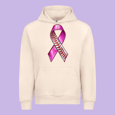Breast Cancer Ribbon Baseball Urban Hoodie Designed By Texasbilliewilder