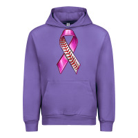 Tulip Breast Cancer Ribbon Baseball Urban Hoodie - texasbilliewilder