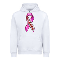 White Breast Cancer Ribbon Baseball Urban Hoodie - texasbilliewilder