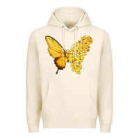 Tofu flowers and childhood cancer ribbon butterfly Premium Hoodie - texasbilliewilder
