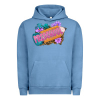Pigment Pebble Blue hello preschool Urban Hoodie - RanaPortraitStore