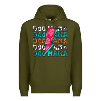 Army Green dog mama Premium Hoodie - Zillion Design Studio