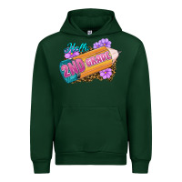 Forest Green Hello 2nd Grade Urban Hoodie - RanaPortraitStore