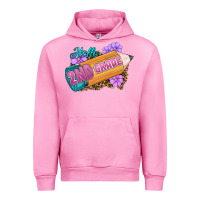 Fuchsia Pink Hello 2nd Grade Urban Hoodie - RanaPortraitStore