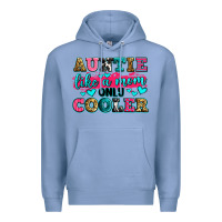 Colony Blue auntie like a mom only cooler Premium Hoodie - Zillion Design Studio