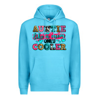 Ocean Blue auntie like a mom only cooler Premium Hoodie - Zillion Design Studio