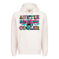 Pale Pink auntie like a mom only cooler Premium Hoodie - Zillion Design Studio