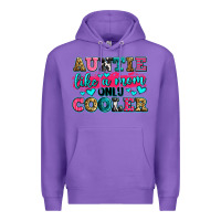 Purple auntie like a mom only cooler Premium Hoodie - Zillion Design Studio