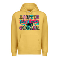 Antique Gold auntie like a mom only cooler Premium Hoodie - Zillion Design Studio