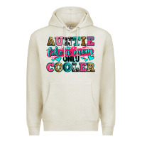 Oatmeal Heather auntie like a mom only cooler Premium Hoodie - Zillion Design Studio